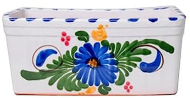 Jardinera ceramica flor 80x20 cm