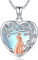 Collier Arbre de Vie Coeur Argent Sterling 925 Pendentif Arbre de Vie Femme Collier Mère Fille avec Pierre de Lune Bijoux Arbre de Vie Argent pour Femme Filles Maman