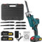 CONENTOOL Reciprocating Saw 21V/1280w, 0-3000 RPM Cordless Electric Reciprocating Saw with 2X 2500mAh Batteries, 15mm Cutting Width, Tool-Free Blade Change, 6pcs Saw Blade