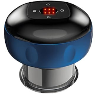 SANON Massaggiatore elettrico 3 in 1 per terapia di coppettazione, strumento per massaggio Gua Sha per ridurre la cellulite, blu