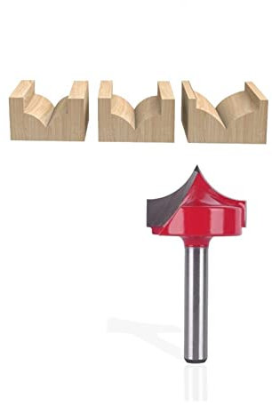 1pcs 6mm Shank Point Cutting Roundover Router Bit Carving Bit Router Bit Woodworking Milling Cutter Round Over Beading Bit (Size : 6x18mm)