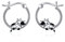 Kuh Creolen Ohrringe für Damen 925 Sterling Silber Tier Kuh Ohrringe Schmuck Geschenke für Mädchen (Kuh)