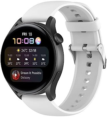 CZhkg 22mm Armband für Polar Grit X/Vantage M/Vantage M2 Strap,Silikon Uhrenarmbänder Bracelet Ersatzband Uhrenarmband für Coros Vertix/Apex 46mm/Apex Pro/Honor Watch GS 3i/Ticwatch Gtx (Weiss)