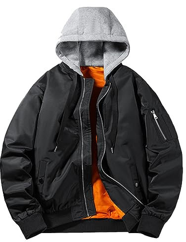 Veste à capuche en coton pour homme North Face Veste coupe-vent légère en softshell imperméable et respirante pour l'hiver Veste de moto rétro, a noir, XL