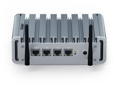 HYSTOU Firewall Mini PC, Firewall Router, J4125 Mini PC lüfterloser, Router PC, Mini Server, OPNsense Handware, 2,5GbE Industrie PC, VPN, AES-NI, kompatibel mit OPNsense, Pfsense (8GB Ram/128GB SSD)