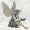ANYBOY Gartendeko Ornament Sitzen Magische Fee, Sitzende Elfen Gartenfiguren, Statue, Harz Handwerk Landschaftsbau Hof Dekoration Garten Statue Elf Statue Figur Fee Fairy