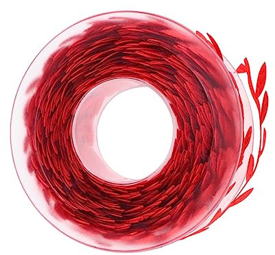 NUOBESTY Blattband Geschenkband in Rot Diy Dekorationsband Bastelband Geschenkband Für Junge Mädchen Und Mädchen Aus Polyester Langlebig Und Praktisch