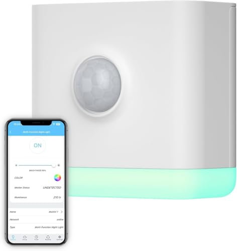 THIRDREALITY Multi-Function Night Light(Typ C), Zigbee Repeater, 3-in-1 Combines a Motion Sensor, a Illumination Sensor and RGB Color Night Light, 1-100% Adjustable Brightness, Zigbee hub Required