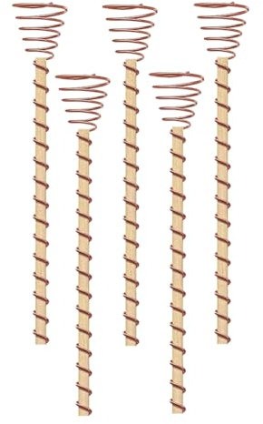 Fowecry 5 Stück Lange Kupferpflanzen-Gartenpfähle, Elektrokultur-Kupferspulenantennen für Den Von Garten-Set