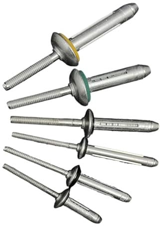 Aqxypas 10/50 Stück. Strukturelle Falt-Blindniete, Aluminium, versiegelt, wasserdicht, Nietenfalte, Typ 5,2 mm, 6,4 mm, 7,5 mm (Size : 10Pcs, Color : 5.2x22mm)