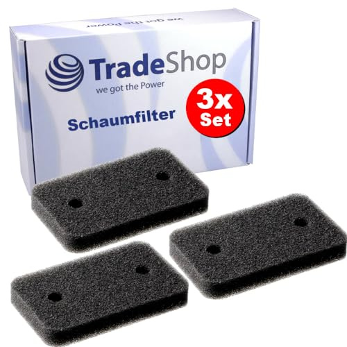 3x Trade-Shop Schaumstoff-Filter/Feinfilter kompatibel mit Miele T8627WP T8926WP T8927WP T8966WP T8967WP T9747WP EcoComfort Wärmepumpentrockner