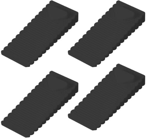 4 Pièces Antidérapante Bloc Cale Porte Sol Réglable en Arrêts de Portes Durables Butee de Portail Bloque Butoir de Porte Empilables pour Tous Types de Sols en Intérieur et Extérieur(Ferreux)