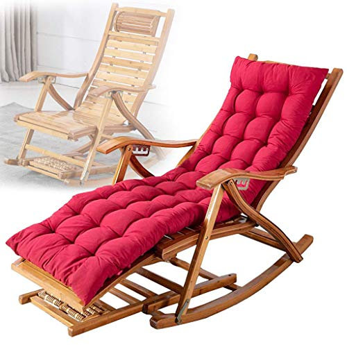 SnamicE Tragbarer Terrassenschaukelstuhl, Relaxsessel, bequemer Gartenstuhl mit Schwerelosigkeitseffekt für draußen, Hof, Terrasse, Deck, Hinterhof, gepolsterter Sitz, 250 kg (rot)