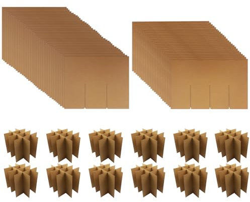 12 Sets Glass Dividers Kits for Moving Boxes Fits in 18 x 14 x 12 Inch Box，Glass Cell Divider Fits Glass Inserts Moving cardboard Dividers for Wine Glassware Dish Glass Packing Kits (Box Not Included)
