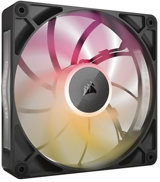 CORSAIR iCUE LINK RX140 MAX RGB 140mm PWM Thick Fan – High-Static Pressure – Magnetic Dome Bearing – Single Fan – Black