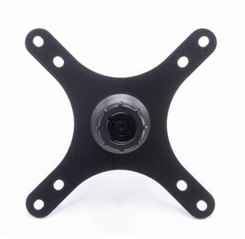 Kado Portable Monitor Mounting Adapter Bracket Plate Black, 17mm Ball Head to 100x100mm 75x75mm, M4 Screw Set Wall Mount Arm Mount Universal, Tripod Camera Stand for Desktop Monitor Portrait Mode