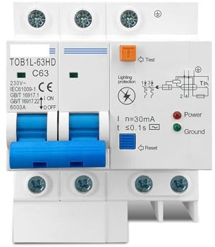 Residual current circuit breaker Main switch with surge protector RCBO MCB with Lightning protection NWPNLXEA(20A)
