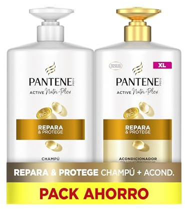 Pantene Pro-V Ripara E Proteggi Shampoo 1L, Balsamo 800 ml Con Dispenser, Capelli Secchi E Danneggiati. Pulisce e protegge i legami dei capelli