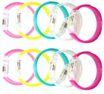 KASFDBMO 10 Stück Leuchtende Blasen Armbänder Buntes Damen Armband Stilvolle Armreifen Für Kinder Stilvoller Schmuck Für Musikfestivals