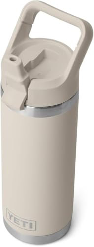 YETI Rambler C Straw Bottle, Stainless Steel Vacuum Insulated Bottle with Straw Cap, Cape Taupe, 18 oz (532 ml)