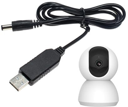 DC auf DC 12V Kabel - USB auf 12V Adapterkabel | 5V auf 12V Step-Up Kabel für Router, Solarpanel und Auto | Stromwandler für elektronische Geräte, und Lüfter | Anschluss 5