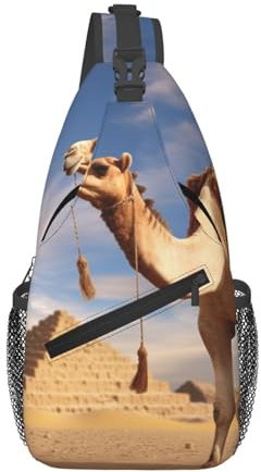 LHBWCVN Herren Cross Brusttasche Diagonal Sling Rucksack Schultertasche Camel Sling Bag für Damen Wandern Daypack, Schwarz, Einheitsgröße, Tagesrucksäcke