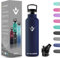 Thermosflasche, 500ML BPA-Frei, Wasserflasche Edelstahl, Auslaufsichere Isolierflasche Doppelwandig, Trinkflasche Edelstahl, Thermoskanne, mit Strohhalm, Trinkflasche Kohlensäure Geeignet für Sport