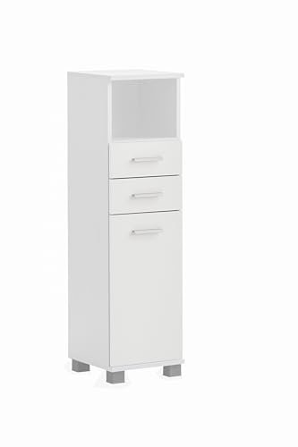 Schildmeyer Palermo Highboard 158817, Mattweiß, 30,3 x 32,6 x 110,5 cm
