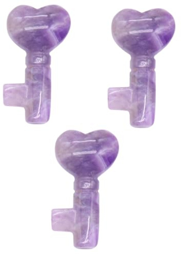 FRCOLOR 3 Stück Zarter Steinanhänger Bausatz Perlen Gießen Reiz Edelstein Schmuck Kunst Kette Quarz Diamant Desktop-ornament Natürliches Amethyst-handwerk Kristall