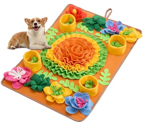 Avont Snuffle Mat for Dogs, Interactive Sniffing Feeding Puzzle Slow Feeder | Slows Eating, Reduces Bloat, Eases Boredom. Non-Slip, Washable, with Adjustable Hide Spots for Small/Medium Pets