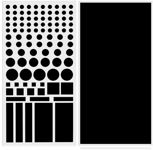 Elegaperma 8 Blätter Schwarz Verdunkelungsaufkleber, Led Light Blocking Stickers, Wiederverwendbar Blockieraufkleber aus PET für Elektronikgeräte, Haushaltsgeräte, Besser Schlafen