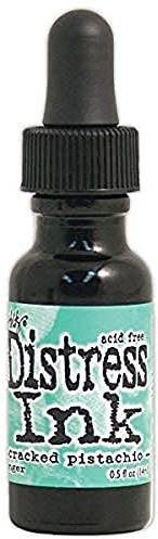 Ranger Tim Holtz Distress Ink January Cracked Pistachio Re-Inker, 0.5 oz