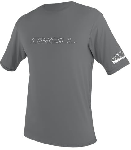 O'Neill Men's Basic Skins UPF 50+ Short Sleeve Sun Shirt,Smoke,X-Large
