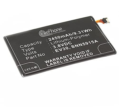 cellePhone Akku Li-Polymer kompatibel mit Motorola Droid Razr Maxx (Ersatz für EV30)