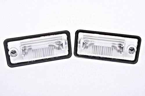 Genuine License Plate Light Lenses Pair Audi A3 A4 A5 A6 C6 A8 D3 Q7 RS4 01-