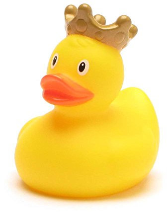 Mini-Quietscheente König gelb I Badeente I L: 4,5 cm