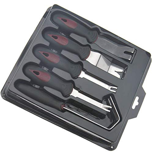 YINETTECH 5 x Metal Auto Removal Install Refit Pry Bar Tool Car Door Panel Trimtrim Tool