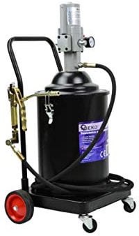 BSD Pompa a Grasso - Ingrassatrice ad Aria Compressa, Pompa Ingrassaggio, Ingrassatore a Barile, Ingrassatore Pneumatico - 16L - Tubo 4m