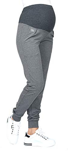 MijaCulture Pantalon de maternité décontracté Pantalon de maternité avec Panneau de Ventre Coco M003 (XL, Graphite)