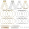 TOAOB 280pcs Gold and Silver Earring Hooks with Earring Hoop and Backs for Jewellery Making Supplies DIY Craft Jewellery Findings Accessories