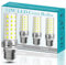 LED E27 Silber Mais Glühbirnen 6500K Kaltweiß 1450LM E27 LED Lampen statt 100W Glühlampe Nicht dimmbar, Birnen Maiskolben Leuchtmittel, Kein Flackern, 4er Pack