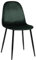 CLP Chaise De Salle A Manger Napier en Similicuir Tissu Ou Velours I Chaise avec Surface D'assise Matelassée Pieds en Metal I Charge Max.150 Kg, Couleur:Vert, Matériel:Velours