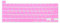 XSKN Tastaturabdeckung aus Silikon für MacBook Pro 13,3 Zoll (33,8 cm), 40,6 cm, mit Touch-Bar und Touch-ID – A2251 A2289 A2338 M1 A2141 (US EU Common Version, Hebräisch Pink)