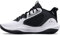 Under Armour Unisex Grade School Ua Lockdown 6 Basketball Shoes Court Performancence, (101) White/Black/Black, 38 EU