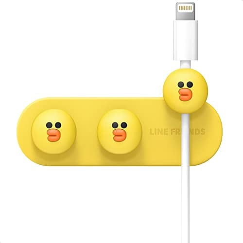 elago LINE Friends Kabelmanagement-Knöpfe | starke Magnetkraft, wiederverwendbar, Kabelmanagement (SALLY)
