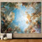 Retro-Renaissance-Wandteppich, Vintage-griechische Mythologie, Malerei, Kunst, Deckenteppich, Wandbehang für Schlafzimmer, College, Schlafsaal, 152.4x101.6 cm, einzigartige barocke Engel-Posterdecke