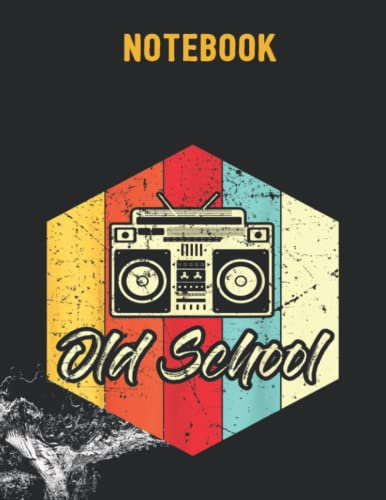 Notebook: Ghetto Blaster 80's 90's Party Hip Hip Rap R&B Retro Vintage 140 Pages - 8.5''x11''
