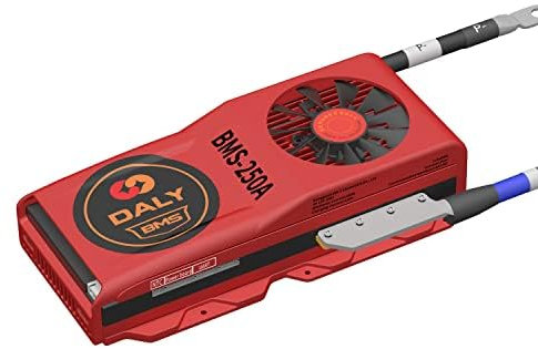 DALY Smart BMS LiFePo4 4S 12V 250A mit Lüfter, mit App zur Überwachung sichtbarer Daten, Bluetooth-Modul, UART-Kommunikation für die Verwaltung von 3,2-V-Lithiumbatterien