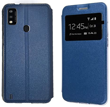 Todobarato24h Funda Compatible con ZTE Blade A51 4G Azul Libro Ventana