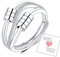 HEEYA Silber Angstringe für Damen Sterling Silber 925 Angst Fidget Ring mit 5A Zirkonia Spinner Daumenring für Frauen mit Perlen Verstellbare Ringe für Stressabbau mit Geschenkbox